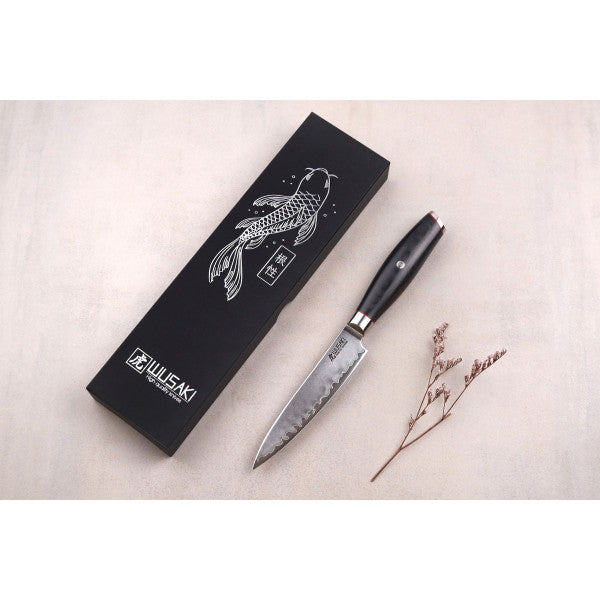 Couteau modèle universel Wusaki Fujiko Black 12cm manche en pakka Wusaki - Mathon - 4