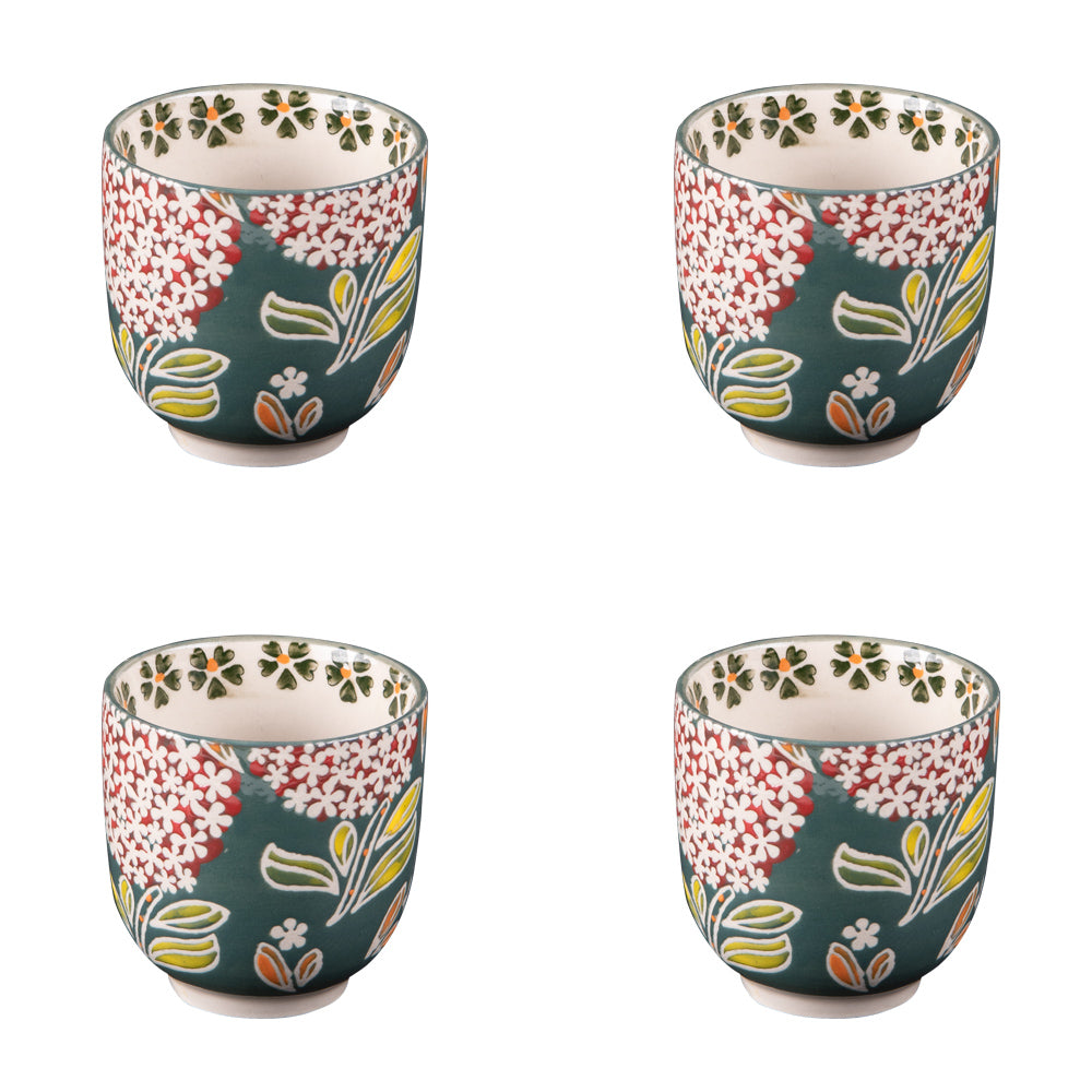 Coffret de 4 gobelets 7 cm Cottage Table passion - Mathon - 1