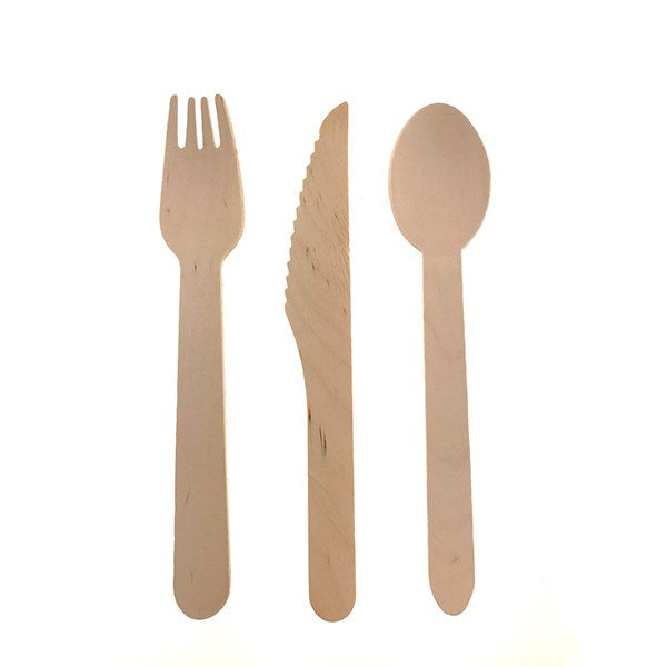 Set de 100 couteaux jetables en bois biodégradables 16 cm Lebrun - Mathon - 2