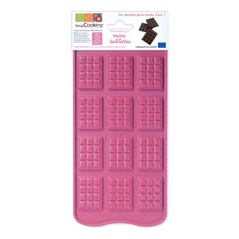 Moule en silicone pour 12 mini-tablettes de chocolat Scrapcooking - Mathon