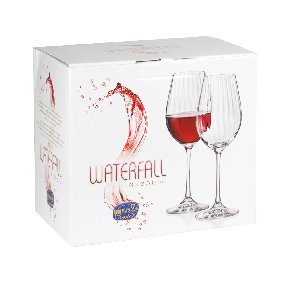 Boîte de 6 verres à pied Waterfall 35 cl Table passion - Mathon - 2