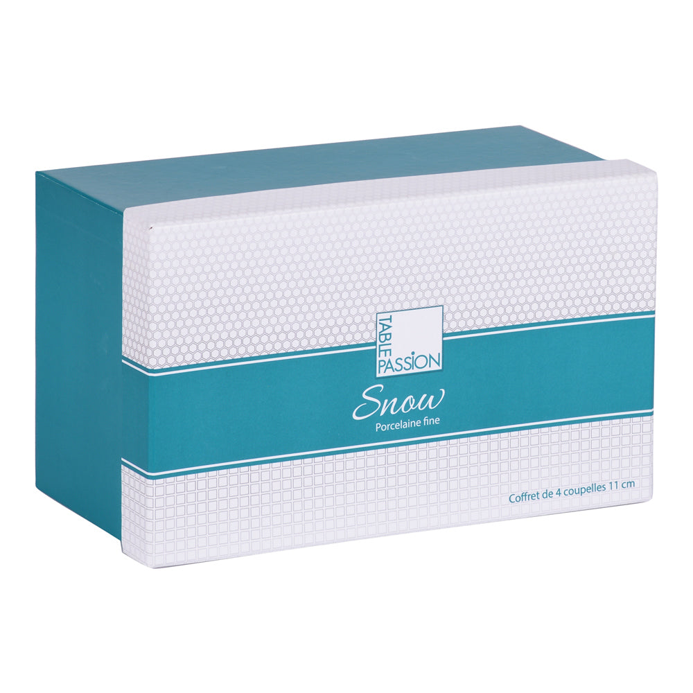 Coffret de 4 coupelles Snow white 11,5 cm Table passion - Mathon - 2
