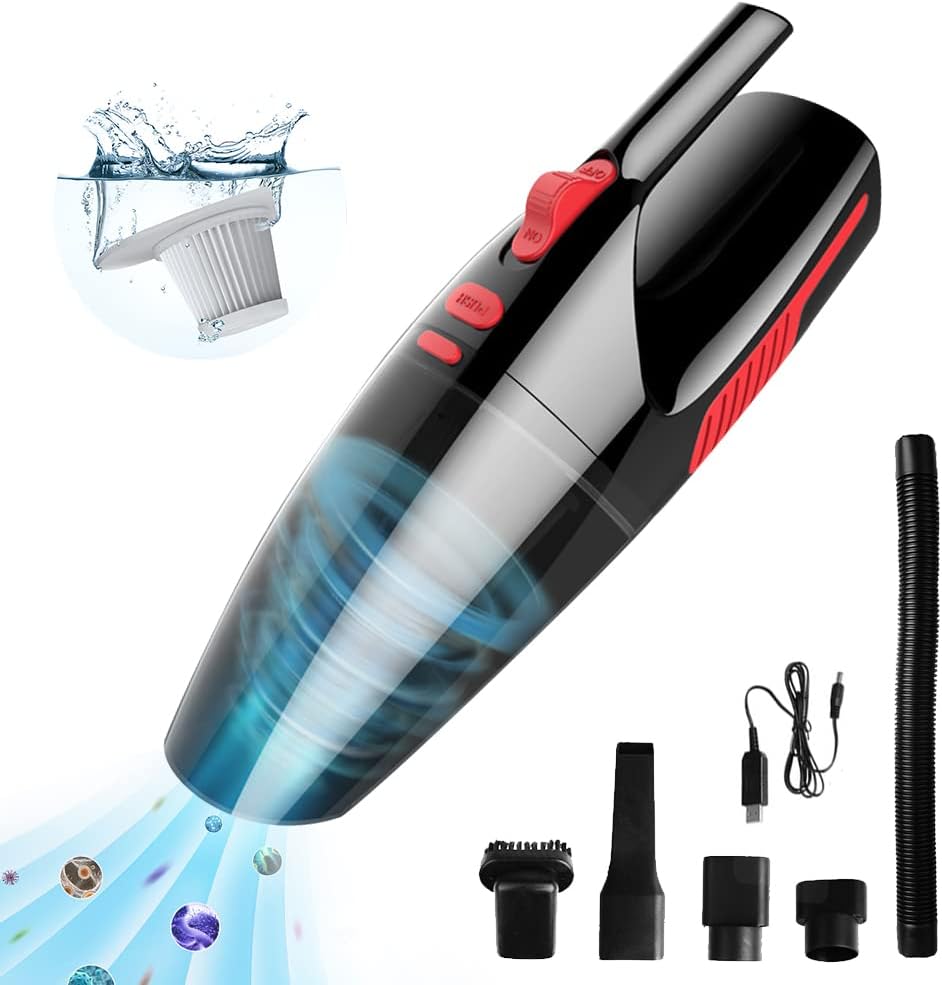 Aspirateur de table sans fil 120W rouge noir Vendos85 - Mathon