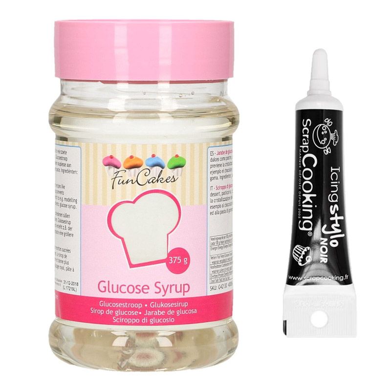 Sirop de glucose 375 g + Stylo de glaçage noir Youdoit - Mathon