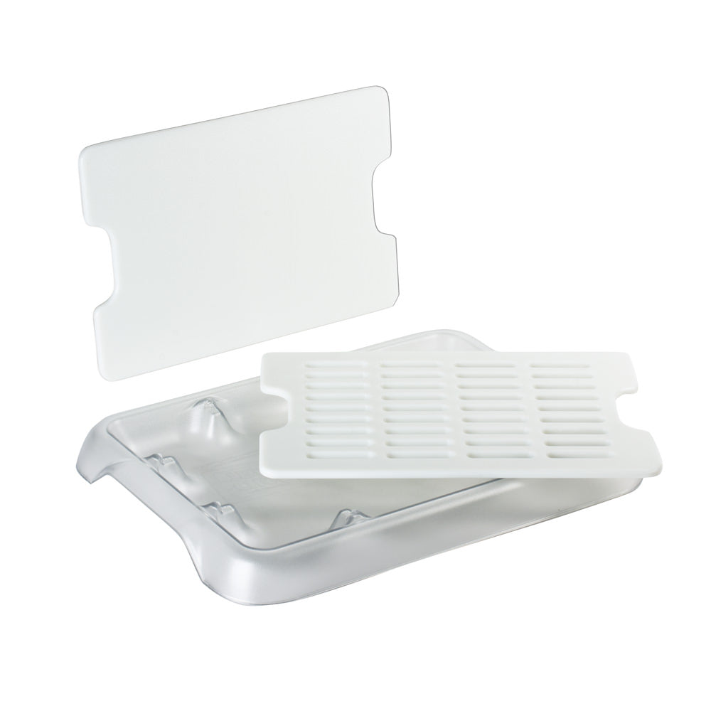 Lot 2 planches en polypropylène 30x20 cm avec plateau collecteur Trend