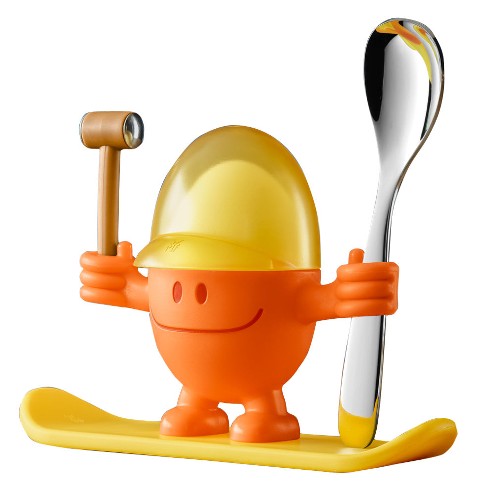 Coquetier Mc Egg avec cuillère orange WMF - Mathon - 1