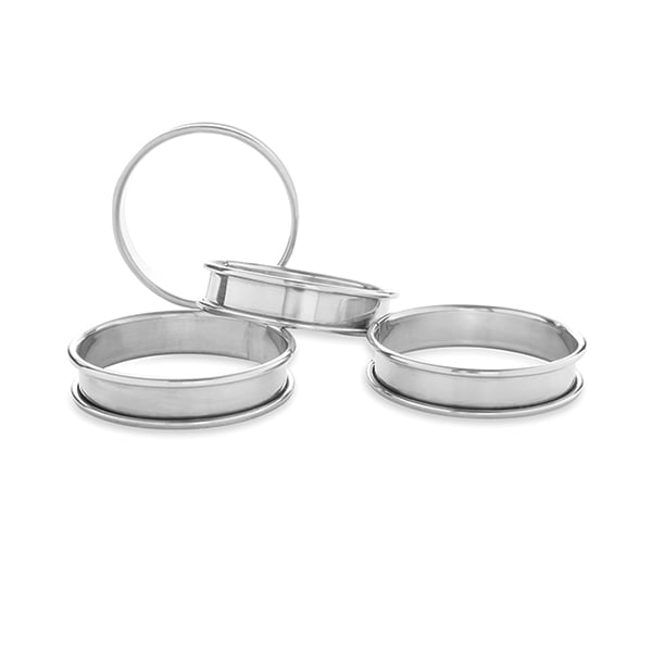 Set de 4 cercles à tartelette inox 8 cm Mathon - Mathon - 5