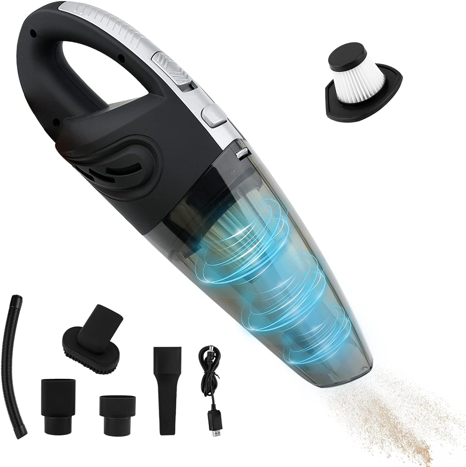 Aspirateur de Table sans Fil 2200mAh Rechargeable par USB gris noir Vendos85 - Mathon