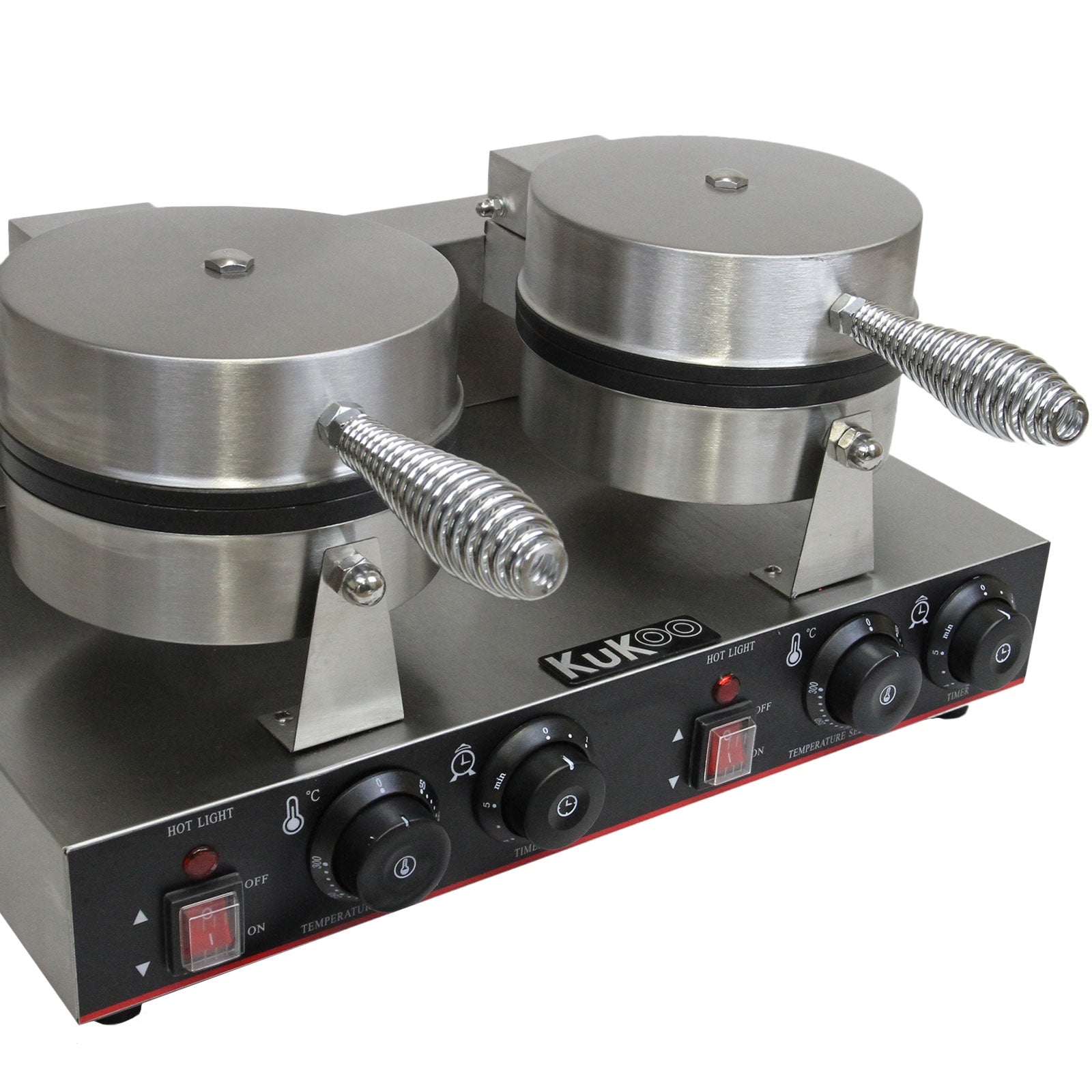 Gaufrier Electrique Professionnel Double Moules Plaque de Cuison en Téflon et Aluminium Kukoo - Mathon - 5