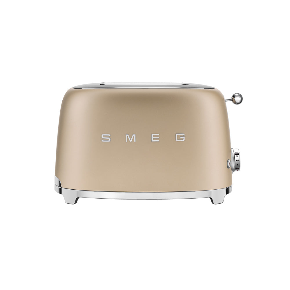 Toaster 2 tranches années 50 or mat Smeg - Mathon