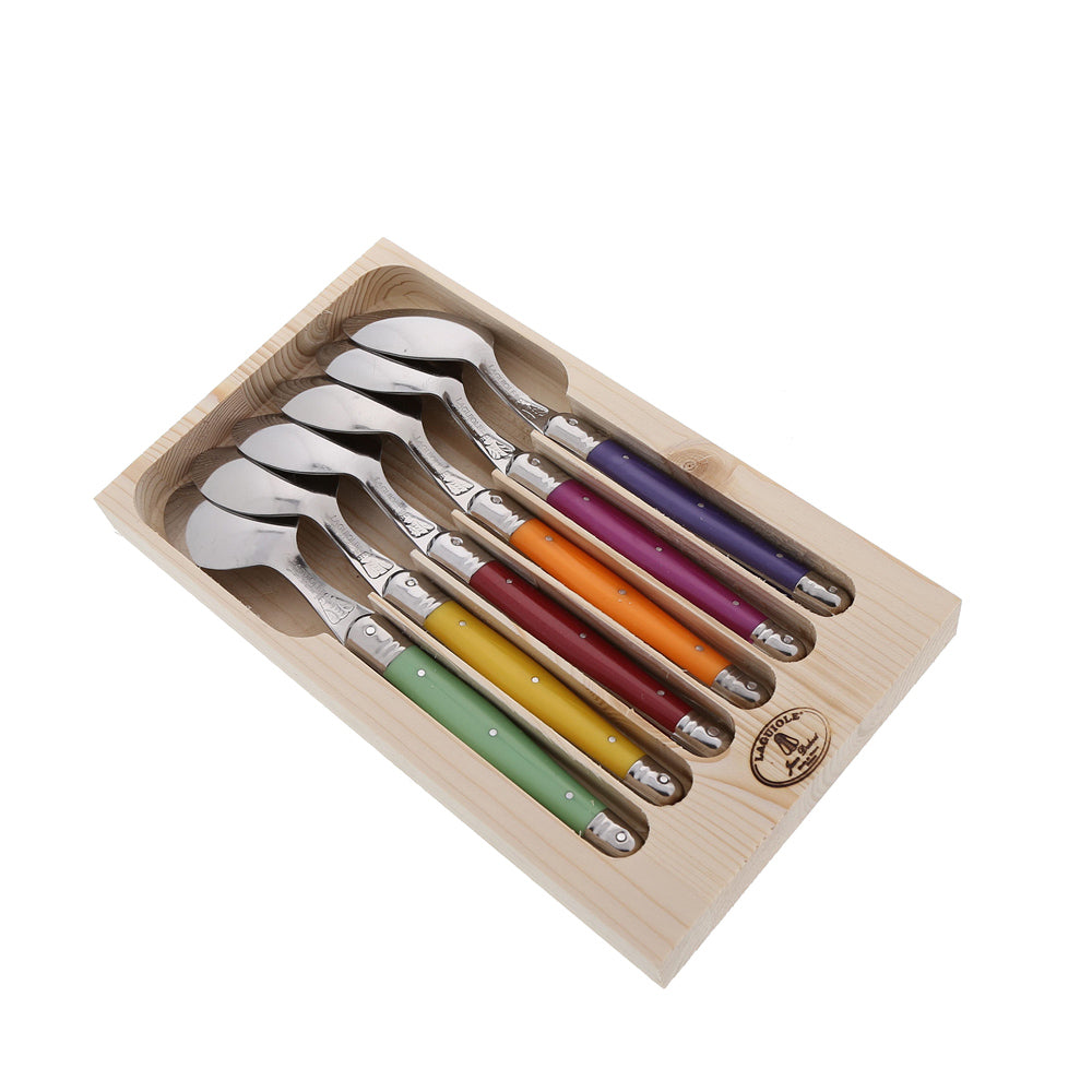 Coffret de 6 cuillères de table laguiole irise assorties Jean Dubost - Mathon - 2