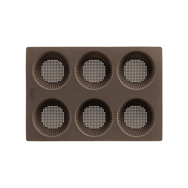 Plaque perforée 6 petits pains ronds en silicone Lékué - Mathon - 3