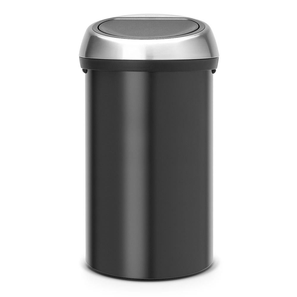Poubelle Touch Bin 60 l noir mat Code H Brabantia - Mathon - 1