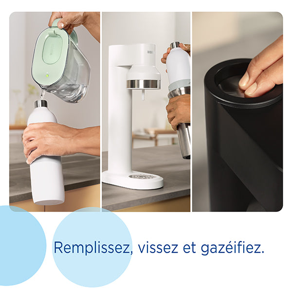 Machine à eau pétillante SodaTRIO blanche Brita france - Mathon - 5
