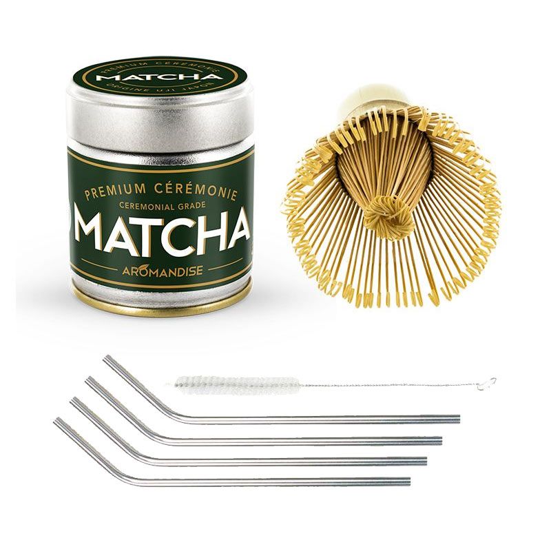 Coffret Découverte du thé Matcha + 4 pailles en inox Youdoit - Mathon