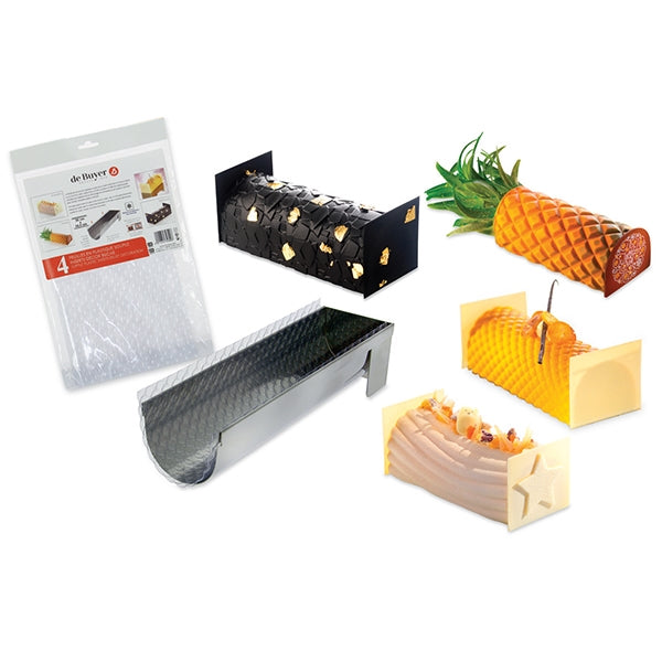 Set feuilles transferts 4 décors bûche De Buyer - Mathon - 2