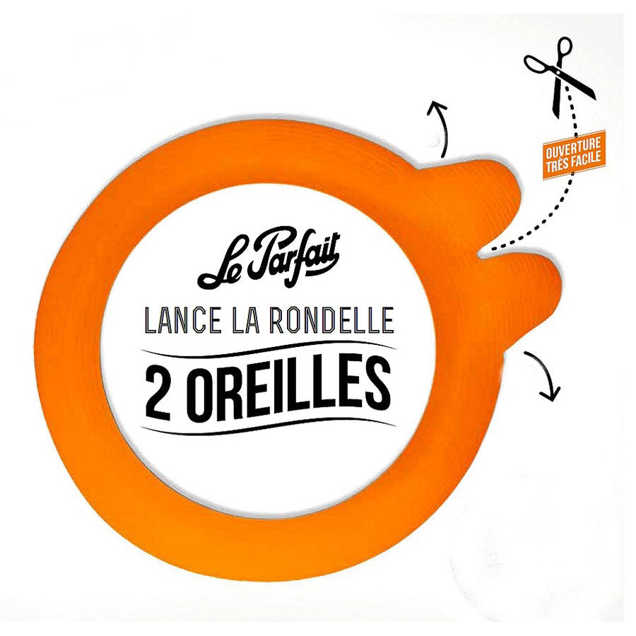 Sachet de 10 rondelles à bocaux 2 oreilles 8,5 cm Le Parfait - Mathon - 2