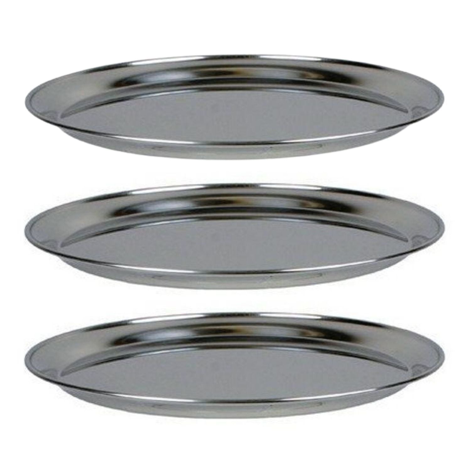 3 plateaux de fruits de mer en inox Ø 36 cm Chevalier diffusion - Mathon