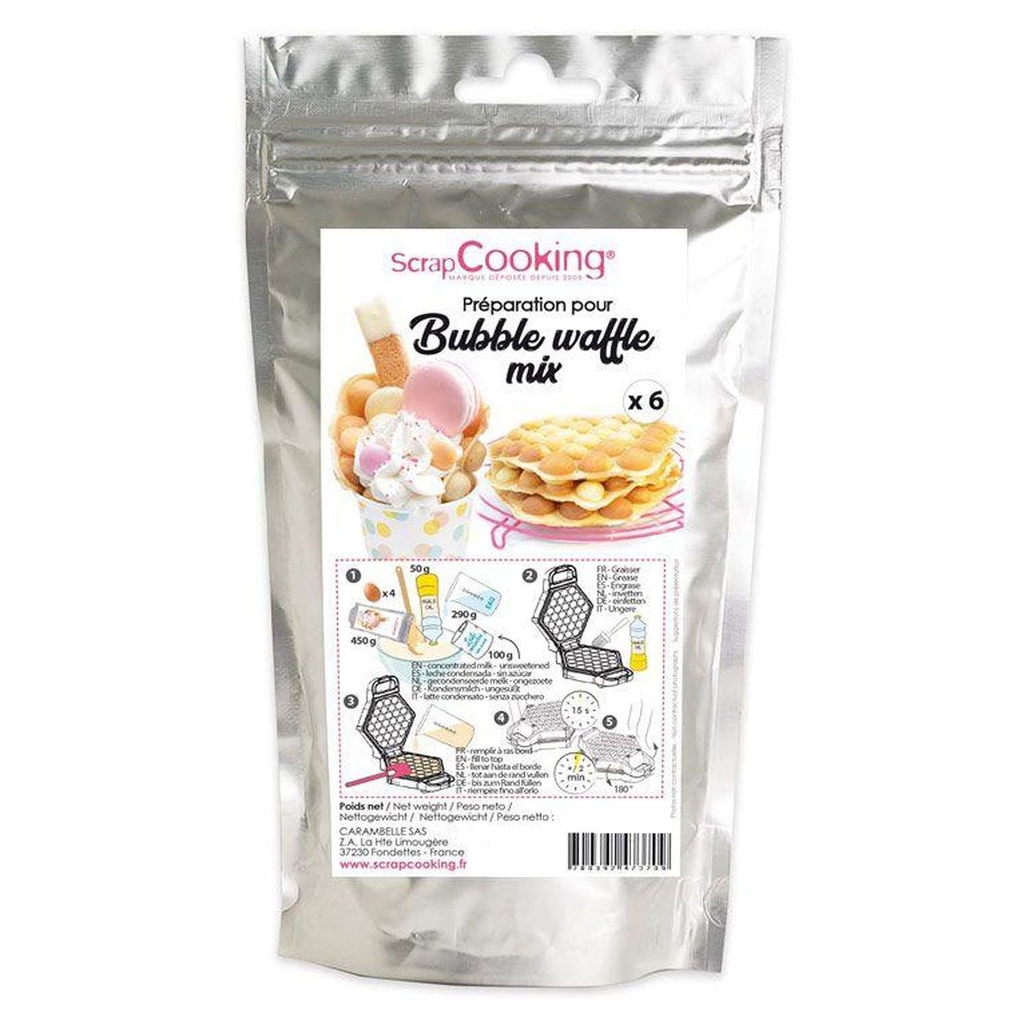 Préparation pour Bubble Waffle 900 g Scrapcooking - Mathon