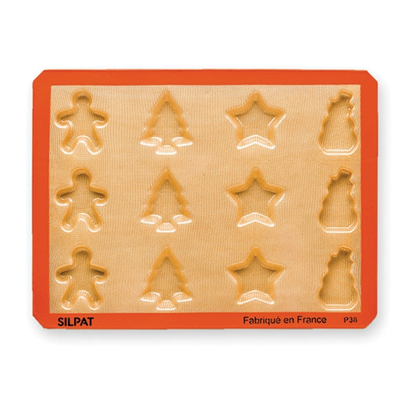Plaque de 12 empreintes Noël Silpat - Mathon - 1