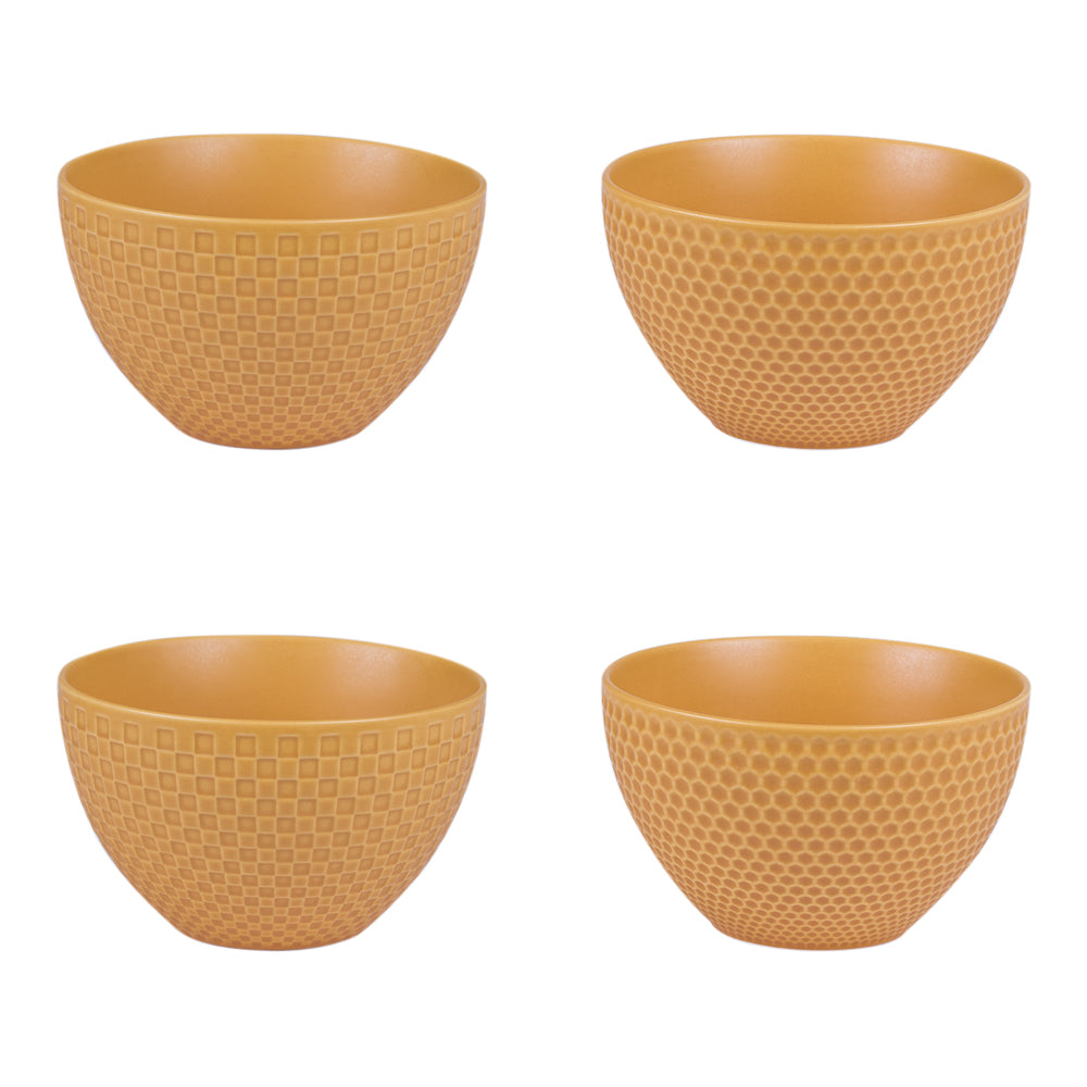 Coffret de 4 coupelles Snow safran 11,5 cm Table passion - Mathon - 1