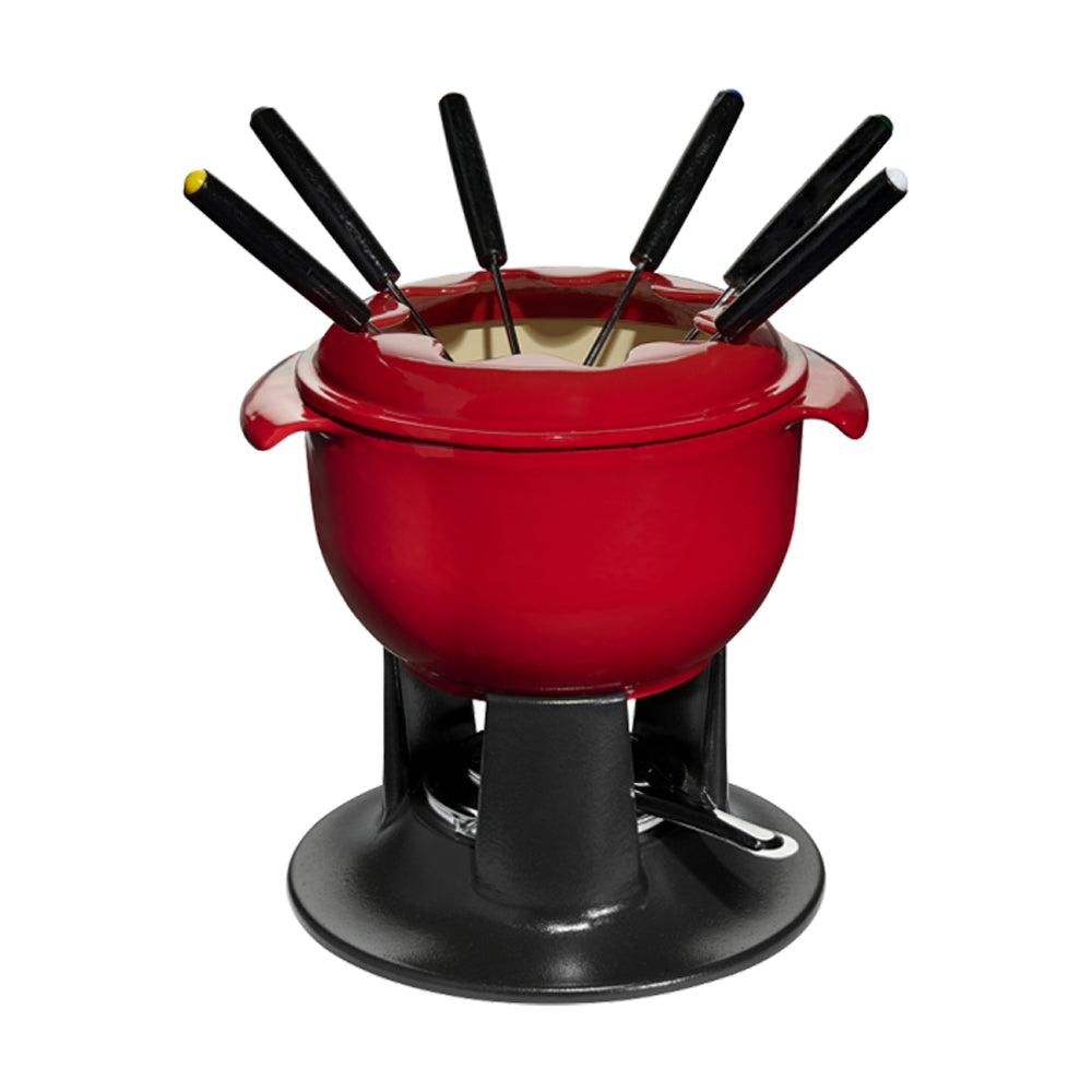 Service à fondue Tulipe rouge 21 cm Chasseur - Mathon