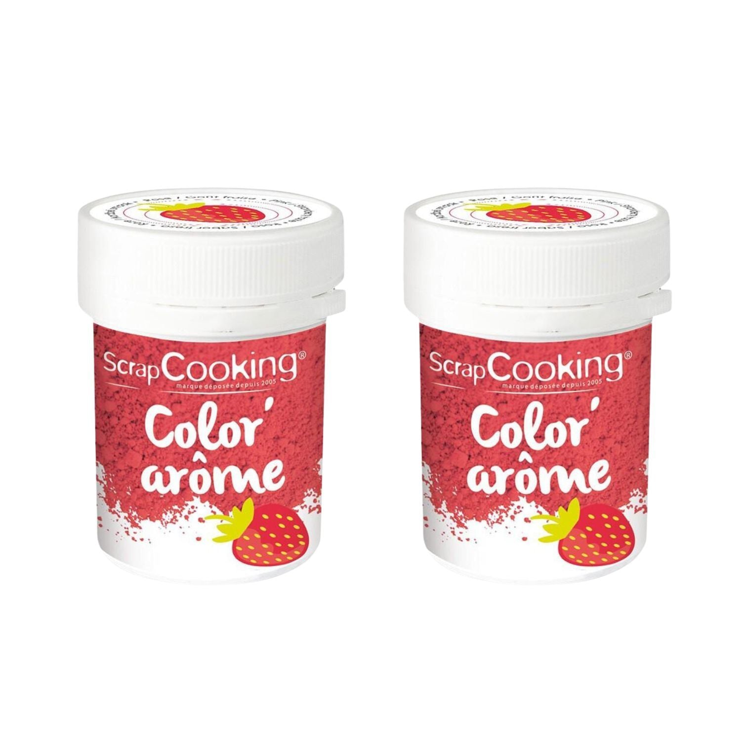 Colorant alimentaire rose arôme fraise 20 g Scrapcooking - Mathon