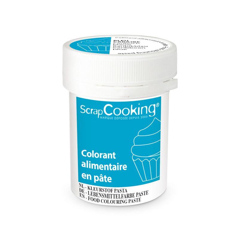 Colorant alimentaire en pâte 20 g - Bleu caraïbes Scrapcooking - Mathon