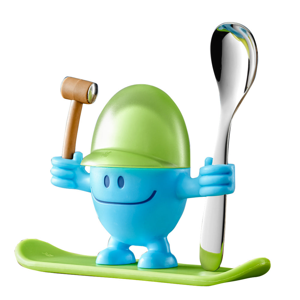Coquetier Mc Egg avec cuillère bleu WMF - Mathon - 1
