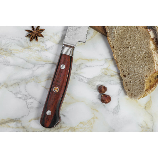 Couteau Fukito Rosewood Damas modèle pain 21cm Fukito - Mathon - 5