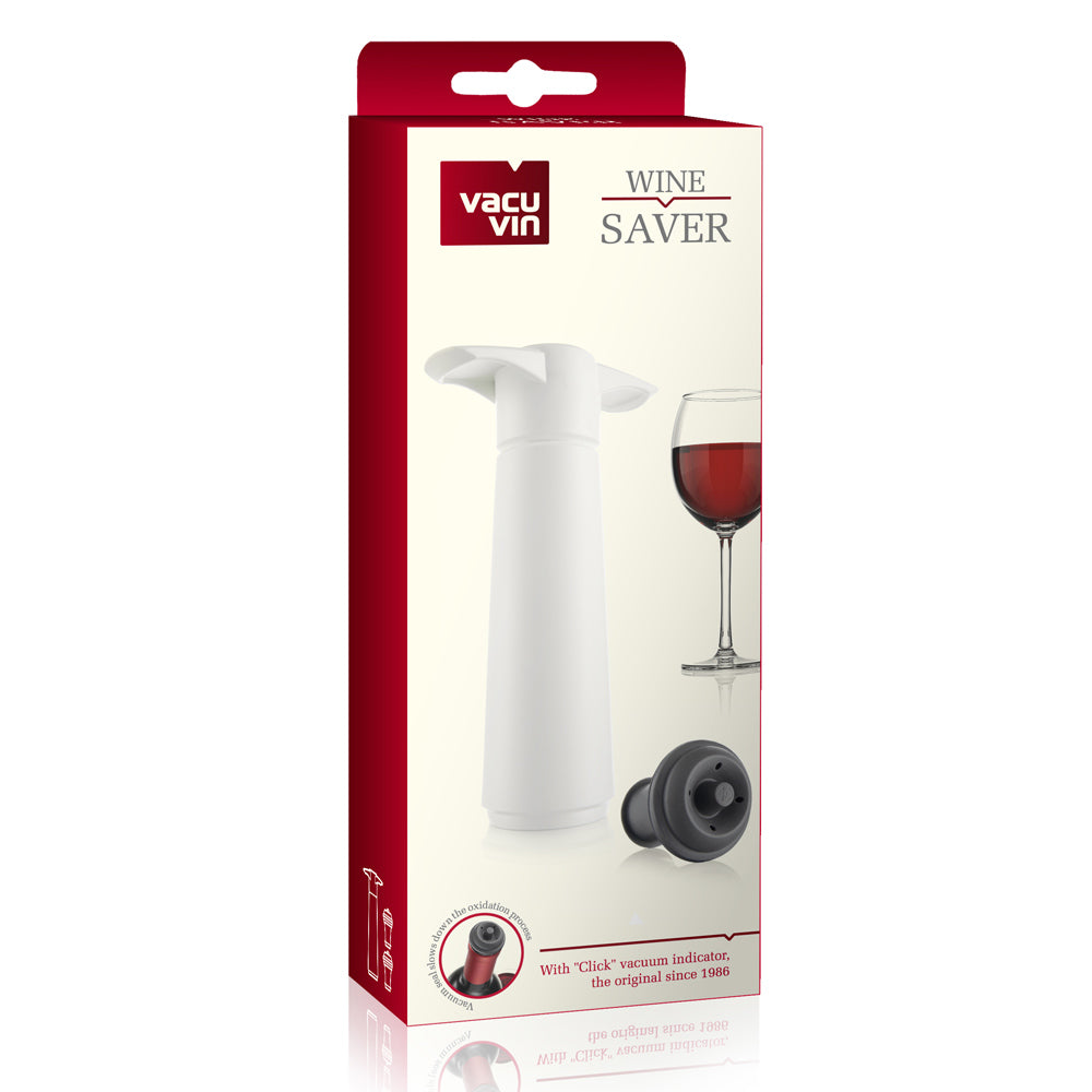 Pompe à vin blanche et 2 bouchons Vacuvin - Mathon - 2