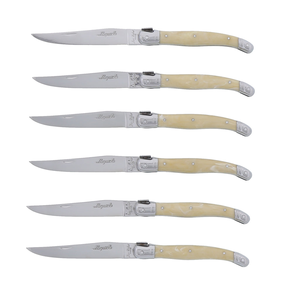 Coffret 6 couteaux Laguiole imitation corne Jean Dubost - Mathon