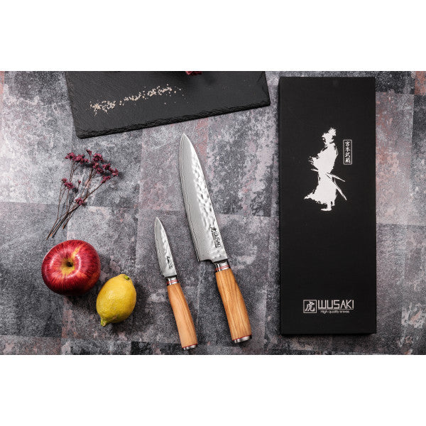 2 couteaux Wusaki Damas 10Cr en coffret élégant Wusaki - Mathon - 3