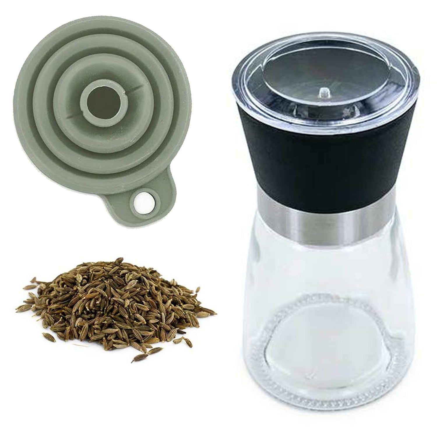 Moulin à épices, entonnoir et Carvi entier bio Aromandise - Mathon