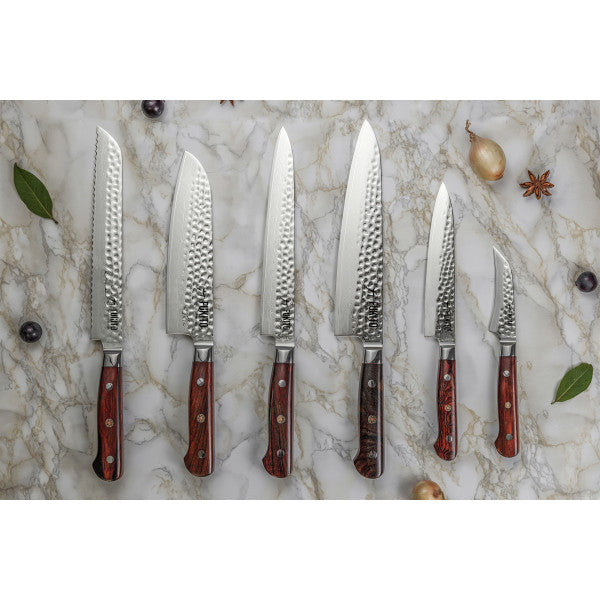 Couteau Fukito Rosewood Damas modèle universel 15cm Fukito - Mathon - 6