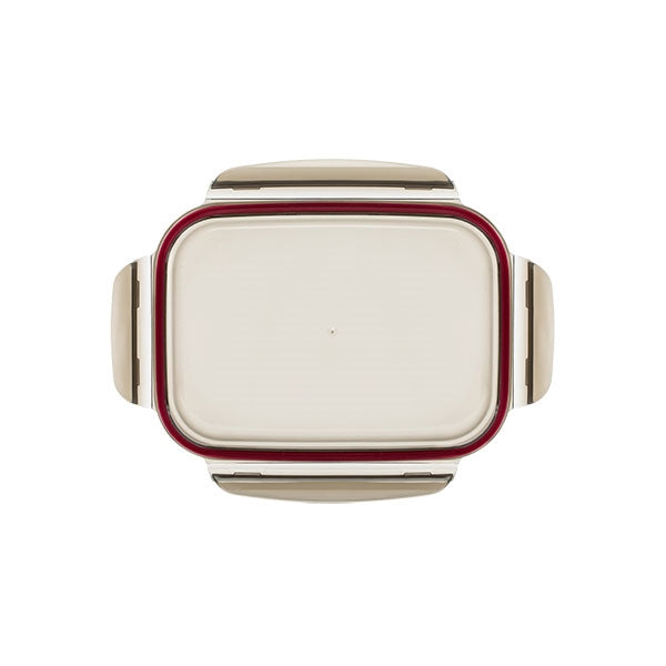 Boîte de conservation rectangulaire en inox 980 ml compatible micro-ondes Cuitisan - Mathon - 3