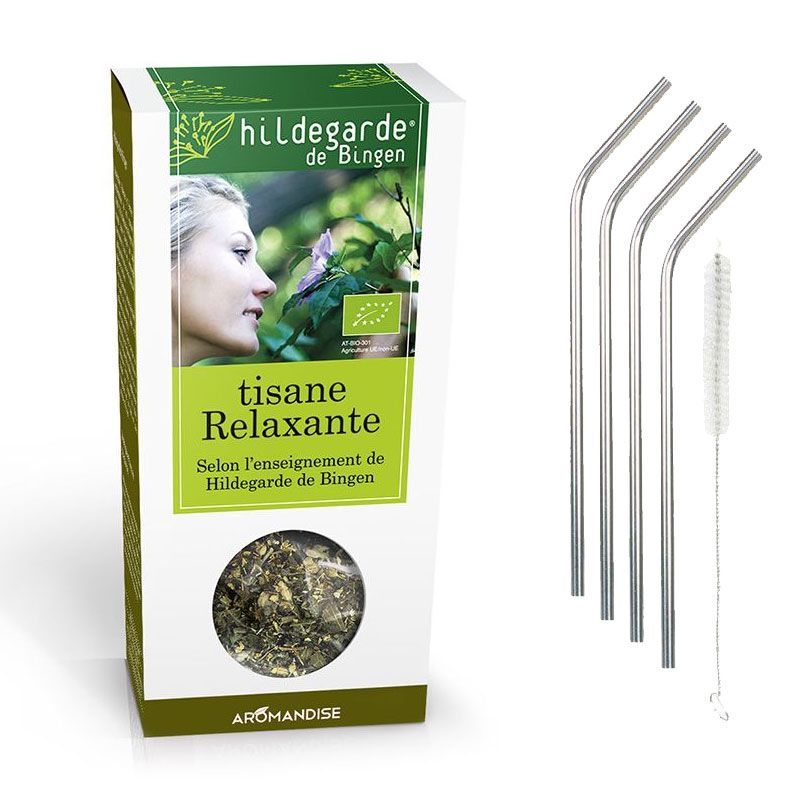 Tisane bio relaxante + 4 pailles en inox Youdoit - Mathon