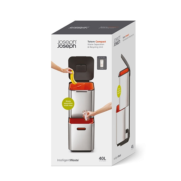 Poubelle Totem Pierre 40 L - 2 compartiments 20 L Joseph Joseph - Mathon - 4