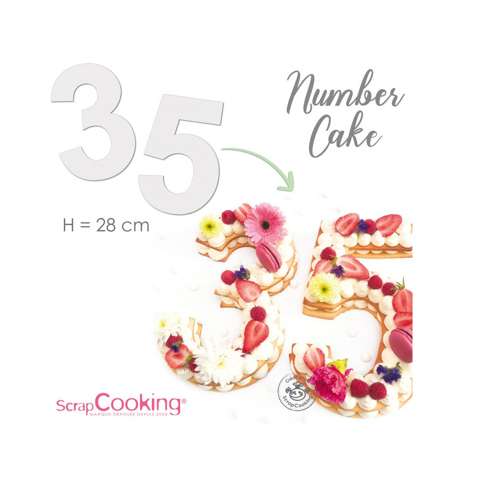 Kit Number cake - 9 chiffres Scrapcooking - Mathon - 3