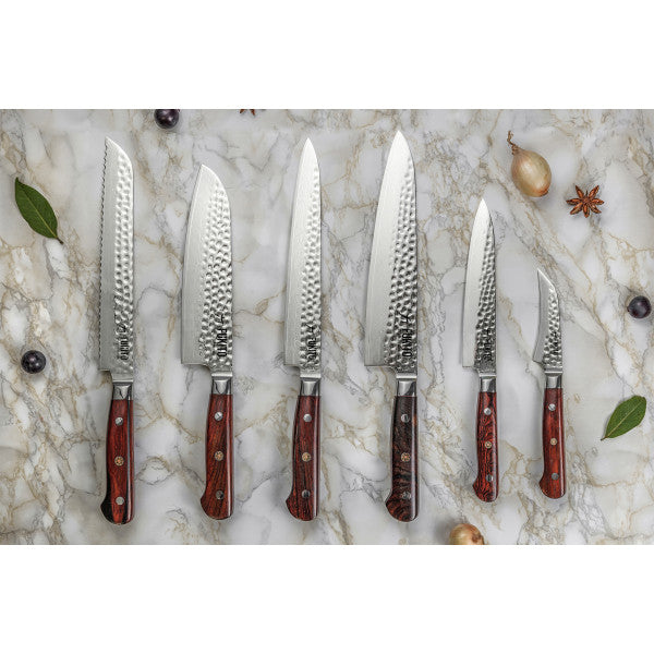 Couteau Fukito Rosewood Damas modèle pain 21cm Fukito - Mathon - 6