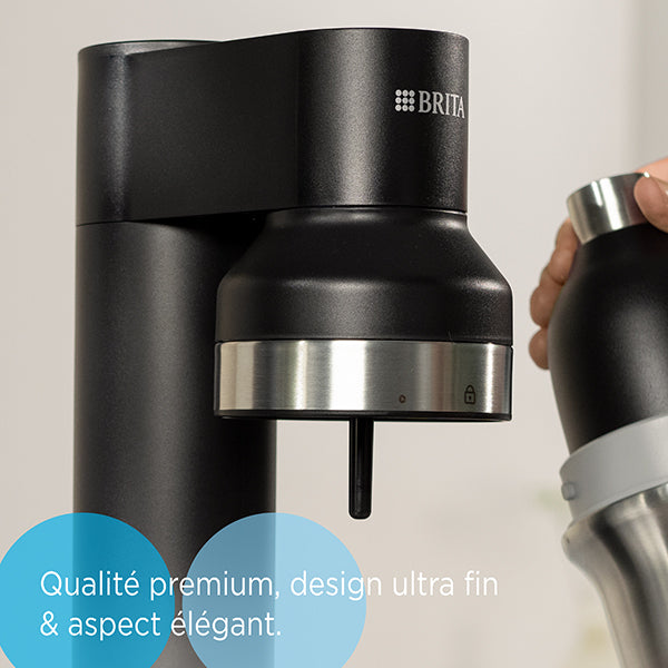 Machine à eau pétillante SodaTRIO noire Brita france - Mathon - 2