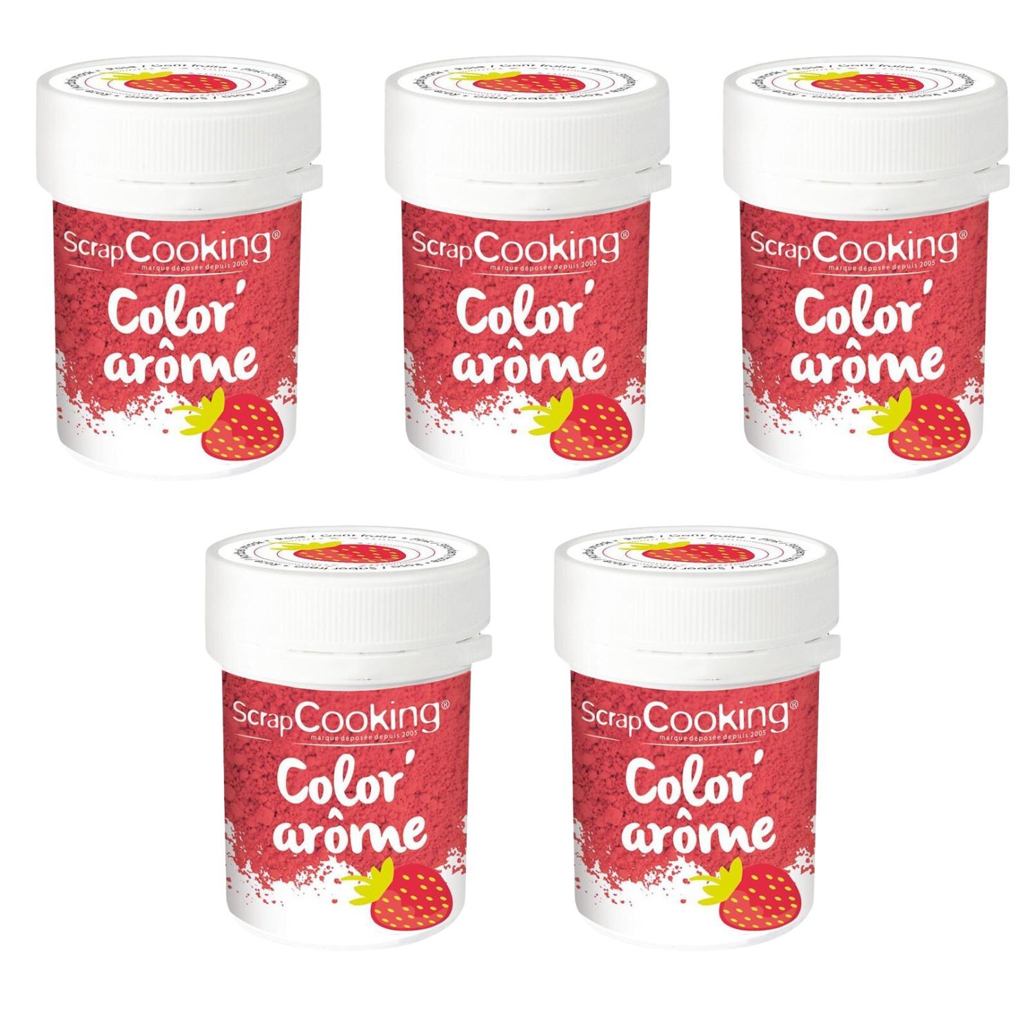 Colorant alimentaire rose arôme fraise 50 g Scrapcooking - Mathon