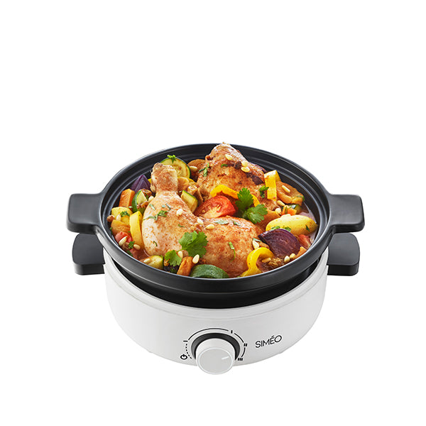 Tajine électrique céramique 4 personnes 1000 W blanc Simeo - Mathon - 4