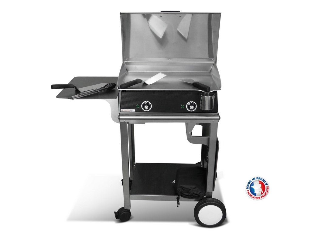 Pack plancha électrique  Lux 600 Carbon - Chariot Rivoli Planchaelec - Mathon - 2