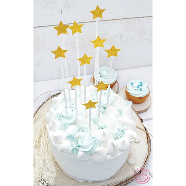 Cake toppers étoiles dorées Scrapcooking - Mathon - 2