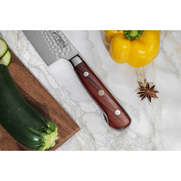 Couteau Fukito Rosewood Damas modèle santoku 18cm Fukito - Mathon - 5