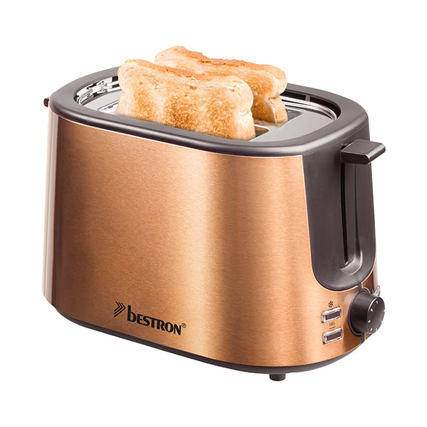 Grille-pain 2 tranches 1000 W coloris cuivre Bestron - Mathon - 1