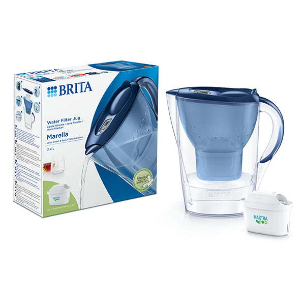 Carafe filtrante Marella bleue 2,4 L et filtre Maxtra Pro Brita france - Mathon - 1