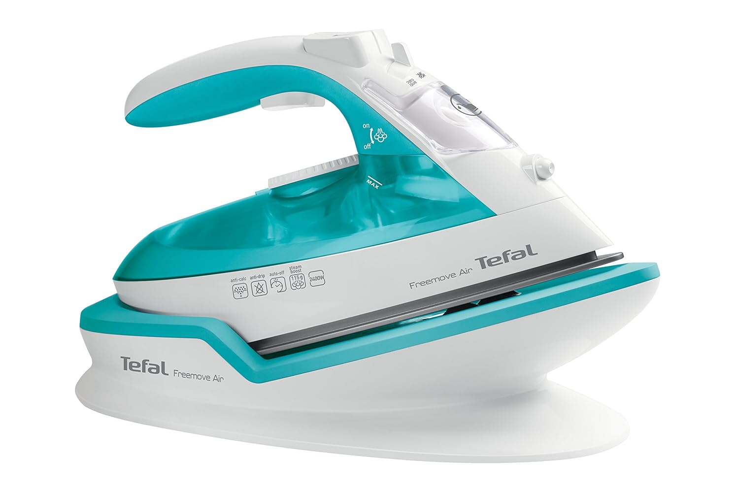 Fer à repasser vapeur sans fil de 0,25L 2400W bleu blanc Tefal - Mathon