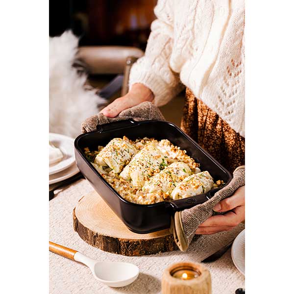 Plat à four céramique Appolia rectangulaire noir mat 36 cm Peugeot - Mathon - 3